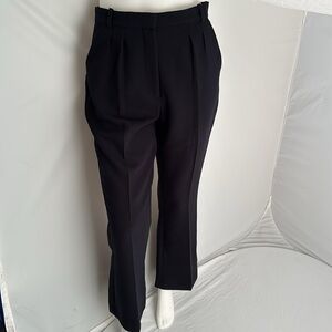 Abercrombie and Fitch black pleat front wide leg trousers